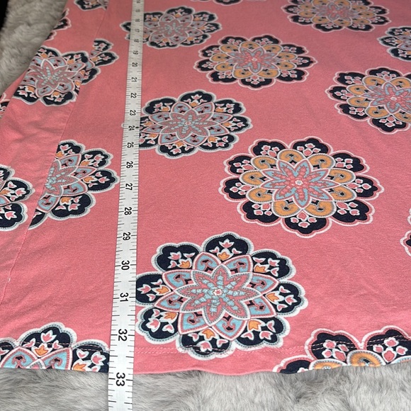 Loft Petite Pink Shift Dress with Medallion Print, Women’s Size SP - Picture 5 of 8